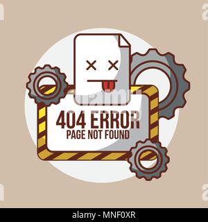 404 error page not found Stock Vector