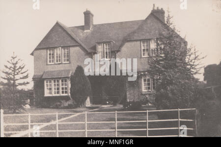 Vintage Photograph of Chandlers Farm House, All Cannings, Wiltshire, England, UK. Stock Photo
