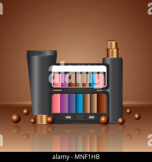 cosmetics makeup related Stock Vector
