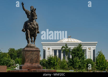 Amir Temur Monument, Tashkent, Uzbekistan Stock Photo