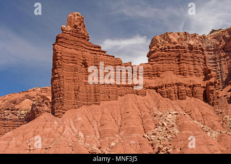 Rock Cliffs Emerging out of the Sand in Capitol Reef National Park in Utah Stock Photo