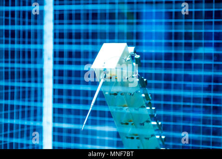 Electronic three dimensional plastic printer during work , 3D printer, 3D printing Stock Photo