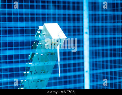 Electronic three dimensional plastic printer during work , 3D printer, 3D printing Stock Photo