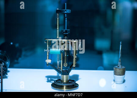 Electric instrument of measurement on metallic surface electricity concept. Stock Photo