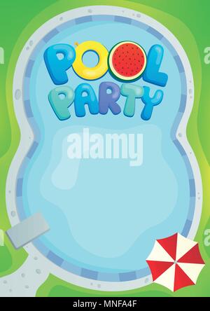 Pool party theme image 1 - eps10 vector illustration. Stock Vector