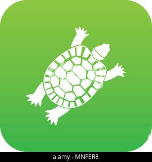 Turtle icon digital green Stock Vector