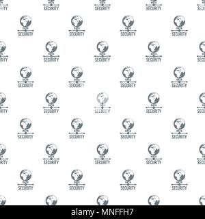Global data security pattern vector seamless Stock Vector