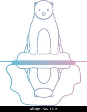 wild polar bear on iceberg Stock Vector