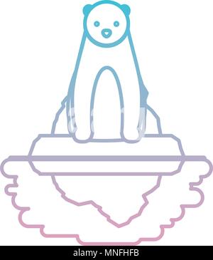 wild polar bear on iceberg Stock Vector
