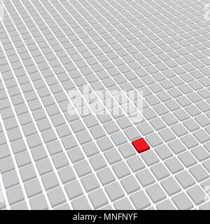 Mosaic abstract technology background, One of them is red Stock Vector