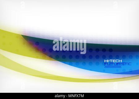 Glossy wave vector background. Glossy wave vector background, vector wavy line with light effects and texture, digital hitech futuristic template. Vector illustration Stock Vector