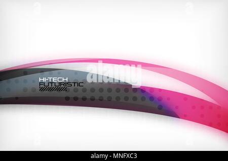 Glossy wave vector background. Glossy wave vector background, vector wavy line with light effects and texture, digital hitech futuristic template. Vector illustration Stock Vector