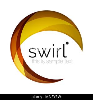 Digital techno swirl circle business icon. Digital techno swirl circle business icon, clean premium concept Stock Vector