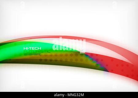 Glossy wave vector background. Glossy wave vector background, vector wavy line with light effects and texture, digital hitech futuristic template. Vector illustration Stock Vector