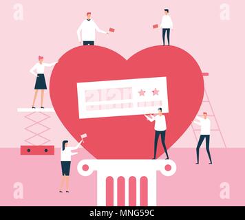 Volunteers - flat design style illustration Stock Vector