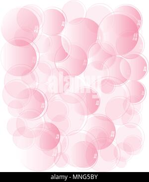 red soap bubbles vector Stock Vector