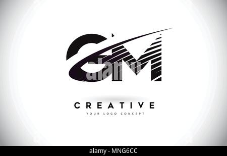 GM G M Grunge Brush Letter Logo Design in Black Colors Vector Illustration., Stock vector