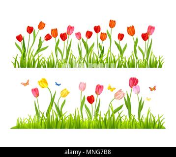 Floral banners set Stock Vector