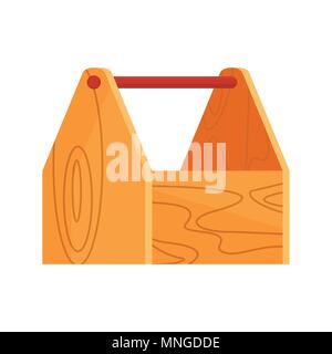 wooden empty toolbox icon Stock Vector