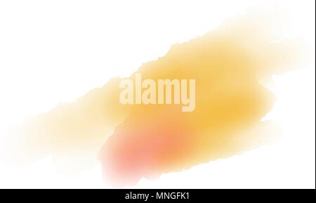 Artistic orange watercolor background, abstract vector painting Stock Vector