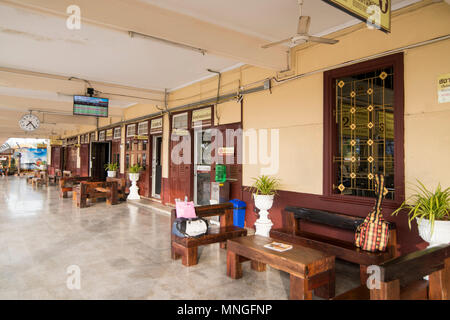 the railway station of thai railway train in the city Khorat or Nakhon Ratchasima in Isan in Noertheast Thailand.  Thailand, Khorat, November, 2017 Stock Photo