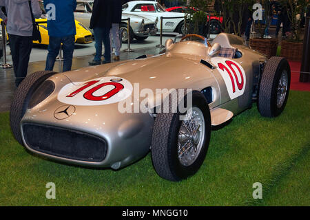 Mercedes Benz 2.5-Liter-race car, W 196 R; classic race car, green hell, Formula 1; 1954; 1955; driver Juan Manuel Fangio, winner grand rix, of Europe Stock Photo