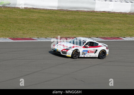 Porsche Cayman S, Nuerburgring, 24h Nuerburgring, motorsports, curves, curbes, racing, top gear, high speed, fast and furious, green hell, top gear, f Stock Photo