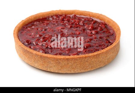 Сherry tart isolated on white Stock Photo