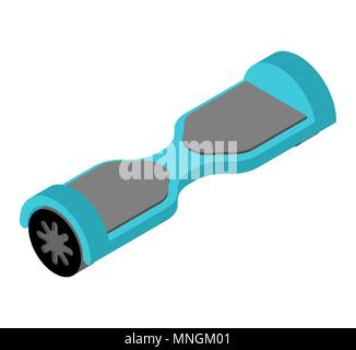 GyroScooter isometry isolated. two-wheeled scooter with an engine. Vector illustration Stock Vector