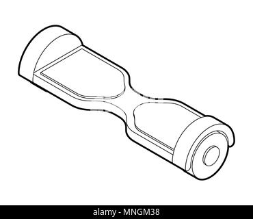 GyroScooter Linear style isolated. two-wheeled scooter with an engine. Vector illustration Stock Vector