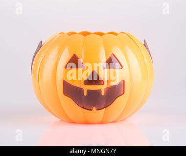 Halloween lantern or Halloween Jack O' lantern on a background Stock Photo