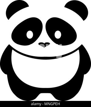 Premium Vector, Cute panda good posing