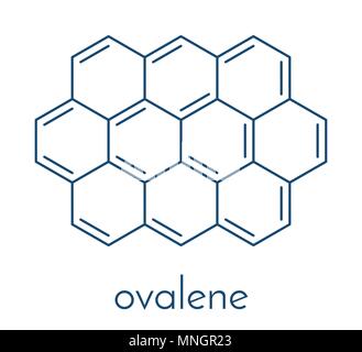Polyvalene Example Ovalene polycyclic aromatic hydrocarbon molecule. Skeletal formula ...