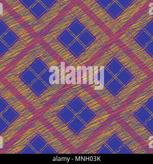 Seamless pattern for wallpaper, web page background, surface textures. Grungy tartan. Brush strokes. Pattern fills. Abstract backdrop. Simple checkere Stock Vector