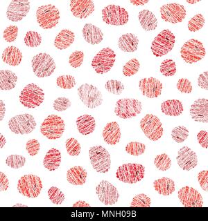 Summer harvest background. Seamless pattern with red scratched raspberries. Endless berry texture, repeating raspberry background. Dessert backdrop. W Stock Vector