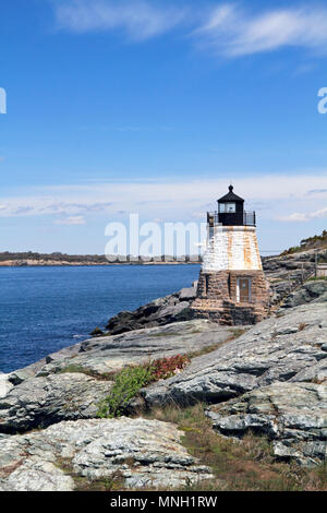 Castle Hill lighthouse, Newport, RI, Rhode Island, USA Stock Photo ...