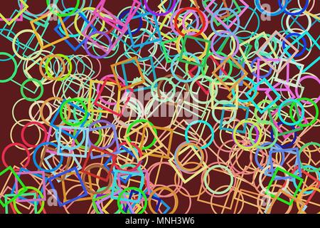 Conceptual background ellipse & square box pattern for design. Vector illustration graphic. Stock Vector
