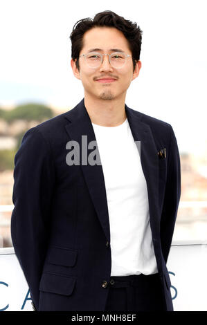 Cannes, France. 17th May, 2018. Steven Yeun at the 'Burning / Beoning' photocall during the 71st Cannes Film Festival at the Palais des Festivals on May 17,2018 in Cannes, France Credit: Geisler-Fotopress/Alamy Live News Stock Photo