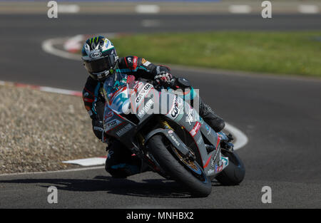 Portrush, Northern Ireland. 17th May, 2018. International North West 200 Motorbike race, Thursday free practice; Michael Dunlop (MD Racing) during the Supersport qualifying Credit: Action Plus Sports/Alamy Live News Stock Photo