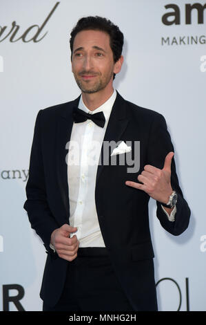 Cannes, France. Cannes, France. 17th May, 2018. 71st Cannes Film Festival 2018, 25th AmFar Gala. Pictured: Adrien Brody Credit: Independent Photo Agency/Alamy Live News Stock Photo