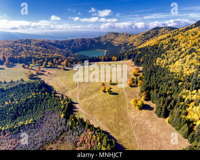 Saint Ana Volcanic Lake near Baile Tusnad and Baile Balvanios in Transylvania Romania Stock Photo