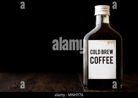 Cold brew coffee in a bottle. Organic beverage. Stock Photo