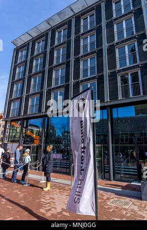 Anne Frank Huis, House and Museum on the Prinsengracht Canal in Amsterdam, the Netherlands,  Europe.