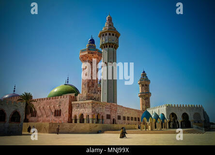 Exterior of Touba Mosque, center of Mouridism and Cheikh Amadou Bamba burial place at Touba, Senegal Stock Photo