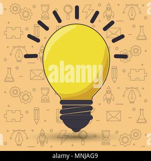 bulb creative ideas concept Stock Vector