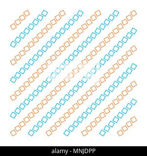 Optical illusion, colorful blocks, different shapes Stock Vector