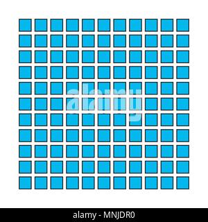 Optical illusion, colorful blocks, different shapes Stock Vector