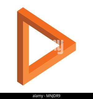 Optical illusion, colorful blocks, different shapes Stock Vector