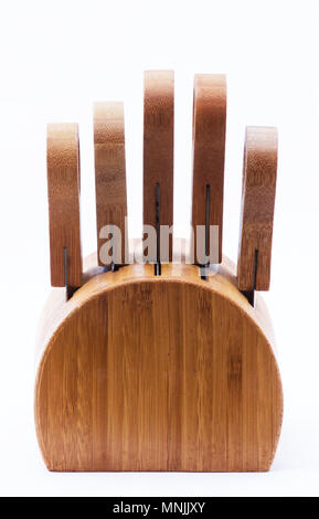 Cheese knife set on white background Stock Photo