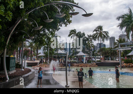 Streets Beach in the South Bank Parklands, Brisbane, Queensland, Australia Stock Photo